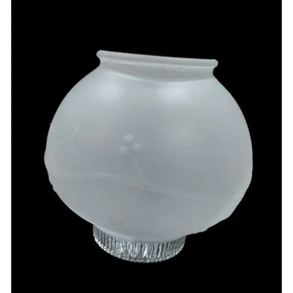 Lamp Shade Frosted Glass Ceiling Light Fixture Globe Stem Berries 3.25" Fit. - Picture 11 of 11